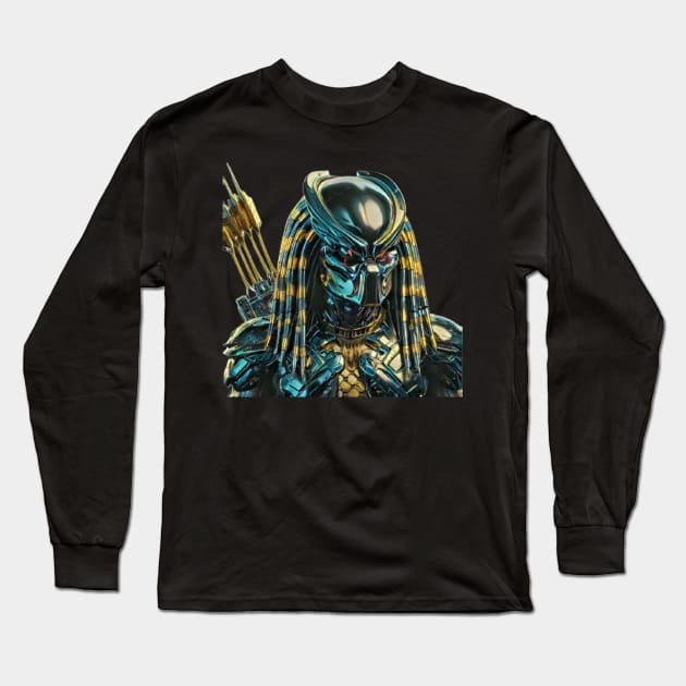 Green Armored Long Sleeve T-Shirt by sonnycosmics